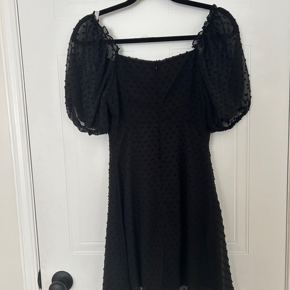 Missguided Black Dobby Milkmaid Skater Dress Size 2 - Picture 5 of 5